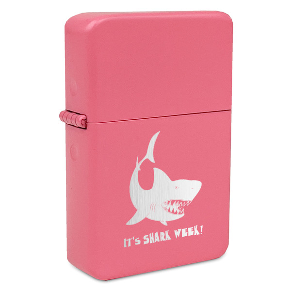 Custom Sharks Windproof Lighter - Pink - Double Sided (Personalized)