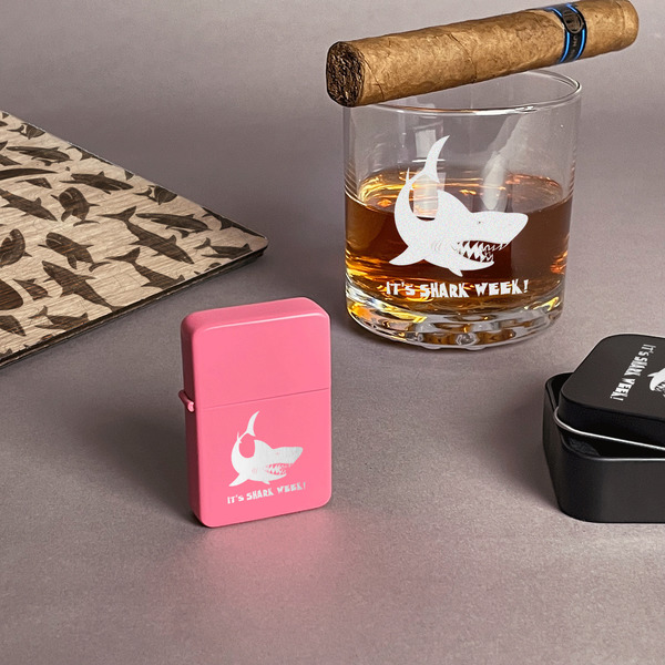 Sharks Windproof Lighters - Pink - In Context