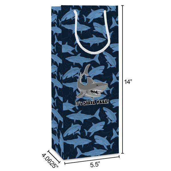 Sharks Wine Gift Bag - Dimensions