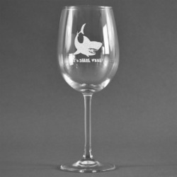 Sharks Wine Glass - Engraved (Personalized)