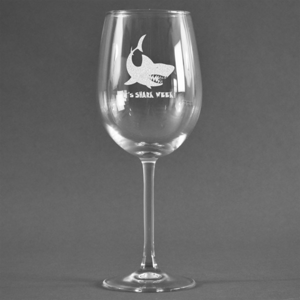 Custom Sharks Wine Glass (Single) (Personalized)