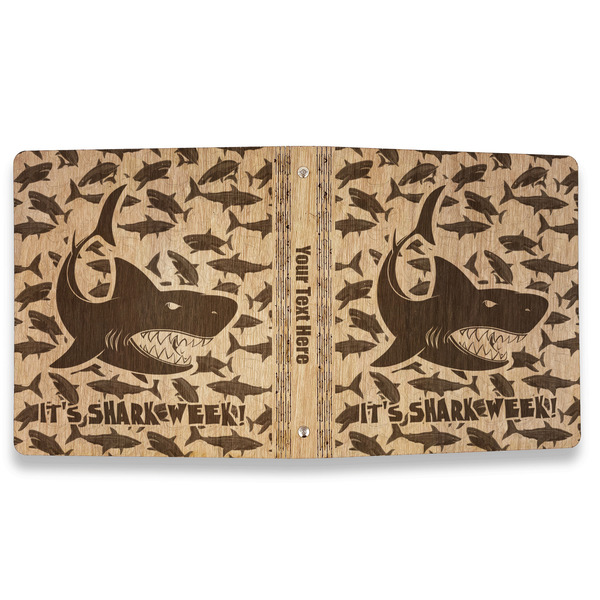 Sharks Wood 3-Ring Binders - 1" Letter - Approval