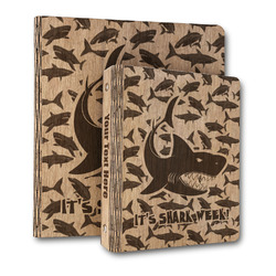 Sharks Wood 3-Ring Binder (Personalized)