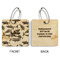 Sharks Wood Luggage Tags - Square - Approval