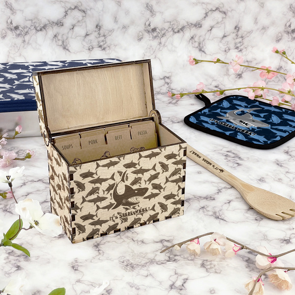 Sharks Wood Recipe Boxes - Lifestyle