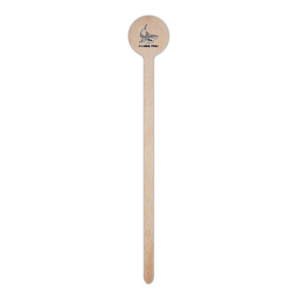 Sharks Wooden 6" Stir Stick - Round - Single Stick