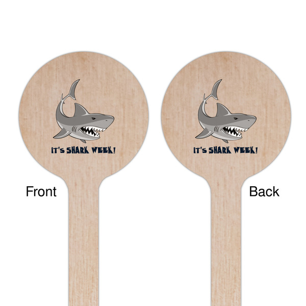 Sharks Wooden 7.5" Stir Stick - Round - Double Sided - Front & Back