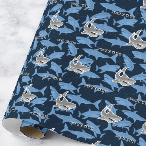 Custom Sharks Wrapping Paper Roll - Large (Personalized)