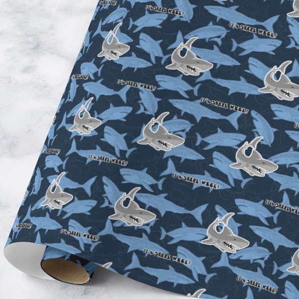 Custom Sharks Wrapping Paper Roll - Large - Matte (Personalized)