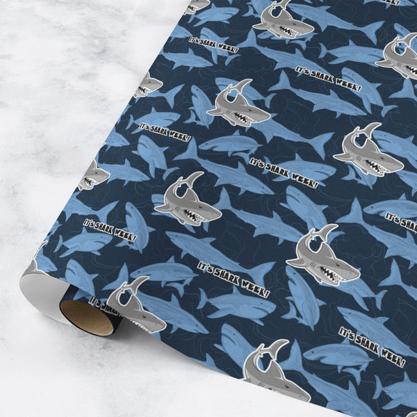Custom Sharks Wrapping Paper Roll - Medium - Matte (Personalized)