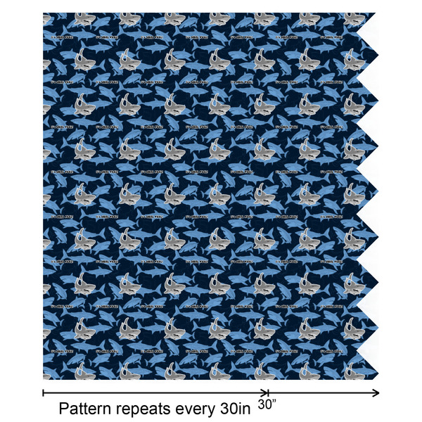 Sharks Wrapping Paper Roll - Satin - Partial Roll
