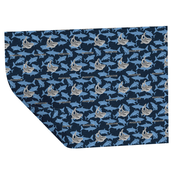 Custom Sharks Wrapping Paper Sheets - Double-Sided - 20" x 28" (Personalized)