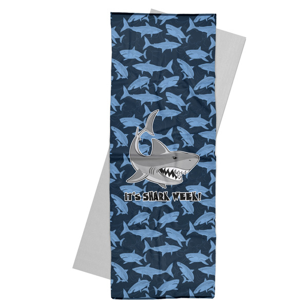 Custom Sharks Yoga Mat Towel w/ Name or Text