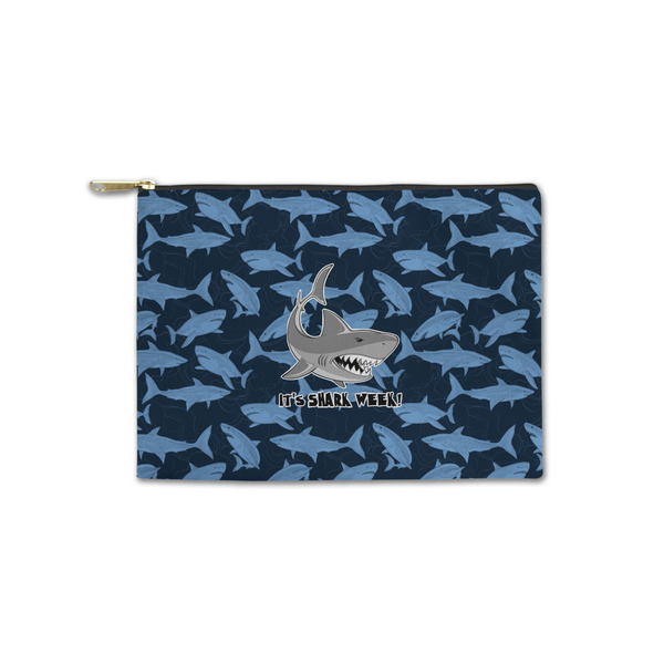 Custom Sharks Zipper Pouch - Small - 8.5"x6" w/ Name or Text