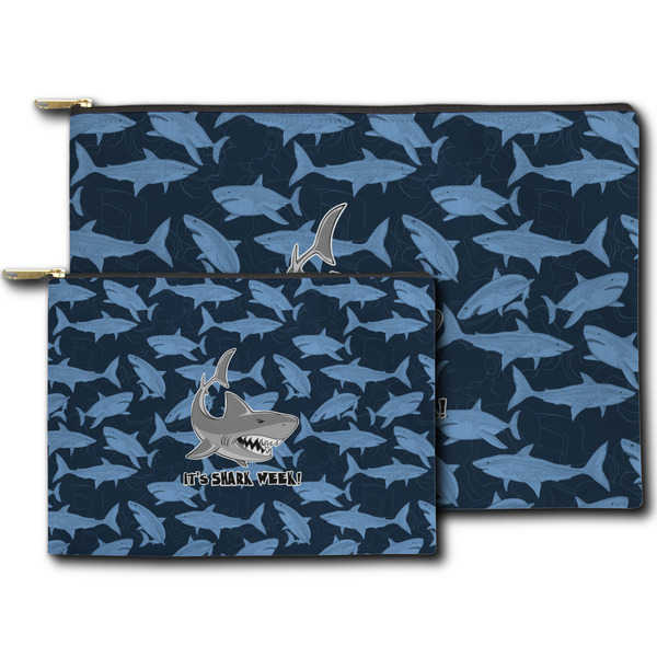 Sharks Zippered Pouches - Size Comparison