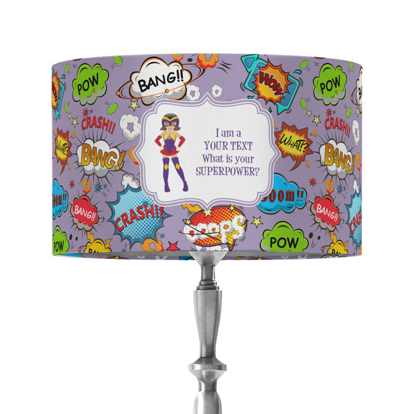 Custom What is your Superpower 12" Drum Lamp Shade - Fabric (Personalized)