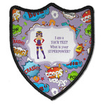 What is your Superpower Iron On Shield Patch B w/ Name or Text