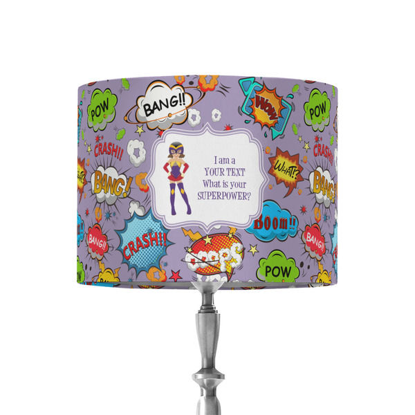 Custom What is your Superpower 8" Drum Lamp Shade - Fabric (Personalized)