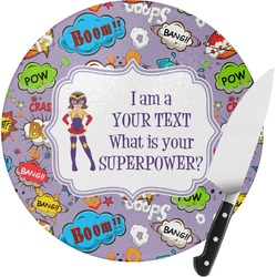 What is your Superpower Round Glass Cutting Board - Small (Personalized)
