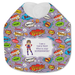What is your Superpower Jersey Knit Baby Bib w/ Name or Text