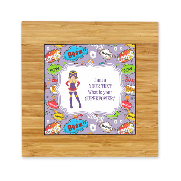 Custom What is your Superpower Bamboo Trivet with Ceramic Tile Insert (Personalized)