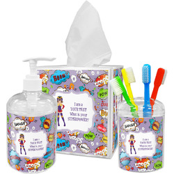 What is your Superpower Acrylic Bathroom Accessories Set w/ Name or Text