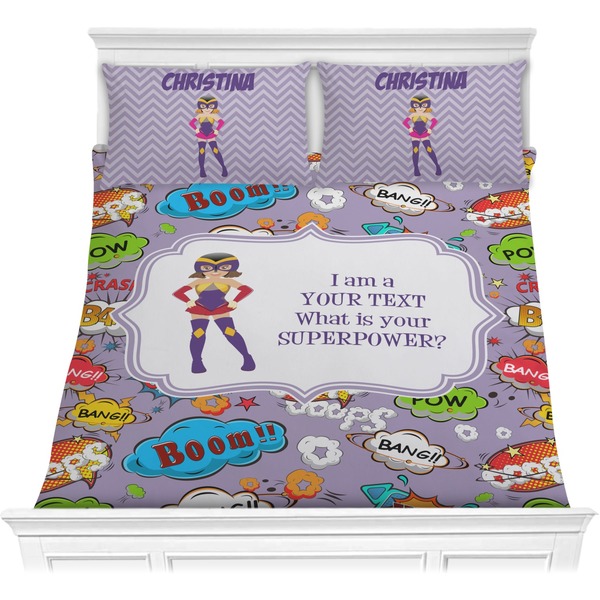 Custom What is your Superpower Comforter Set - Full / Queen (Personalized)