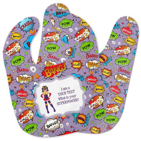 Custom What is your Superpower Baby Bib w/ Name or Text