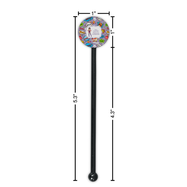 What is your Superpower Black Plastic 5.5" Stir Stick - Round - Dimensions