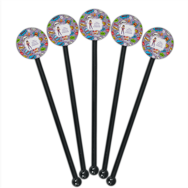 What is your Superpower Black Plastic 5.5" Stir Stick - Round - Fan View