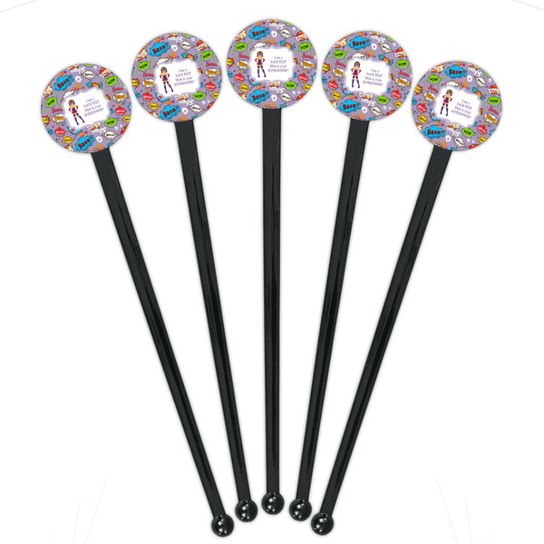 What is your Superpower Black Plastic 7" Stir Stick - Round - Fan View
