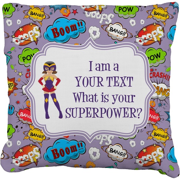 Custom What is your Superpower Faux-Linen Throw Pillow 16" (Personalized)
