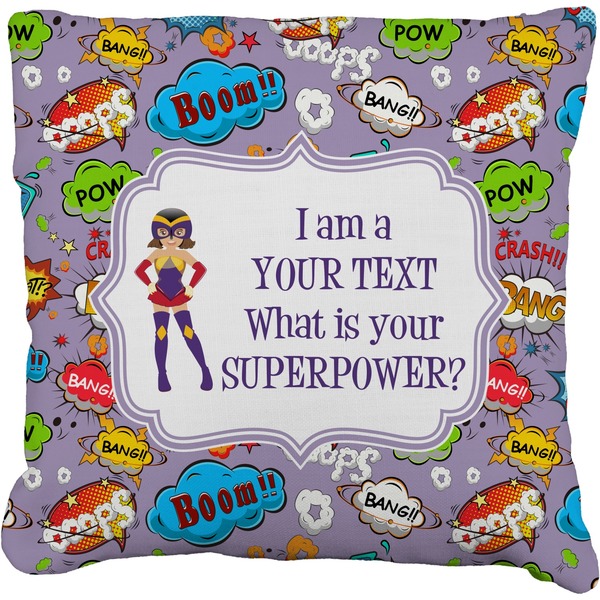 Custom What is your Superpower Faux-Linen Throw Pillow 26" (Personalized)