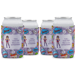 What is your Superpower Can Cooler (12 oz) - Set of 4 w/ Name or Text