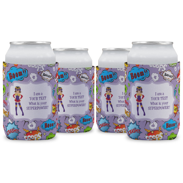 Custom What is your Superpower Can Cooler (12 oz) - Set of 4 w/ Name or Text