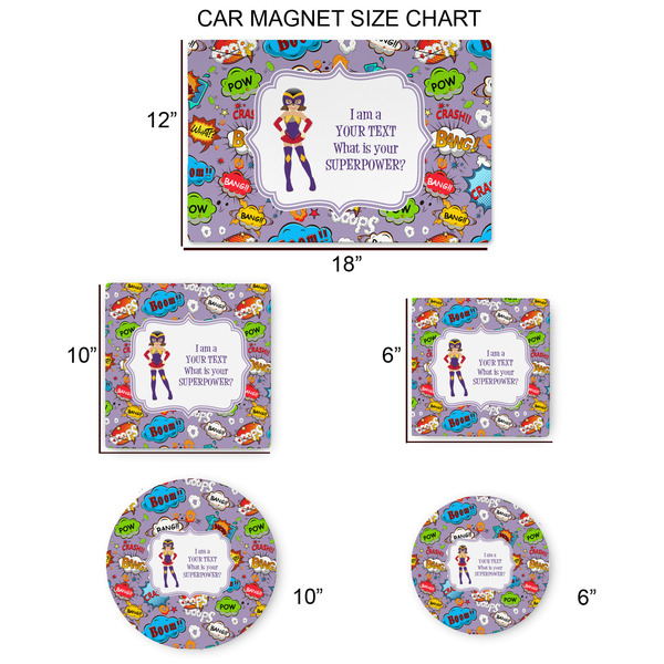What is your Superpower Car Magnets - SIZE CHART