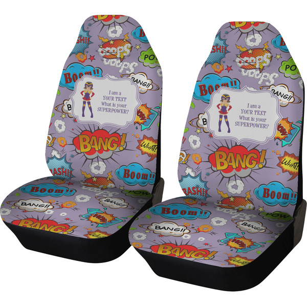 Custom What is your Superpower Car Seat Covers (Set of Two) (Personalized)