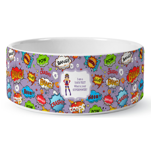 What is your Superpower Ceramic Dog Bowl - Medium - Front