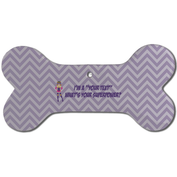 What is your Superpower Ceramic Flat Ornament - Bone Front