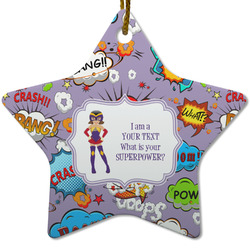 What is your Superpower Star Ceramic Ornament w/ Name or Text