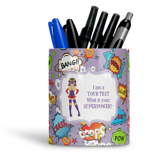 Custom What is your Superpower Ceramic Pen Holder