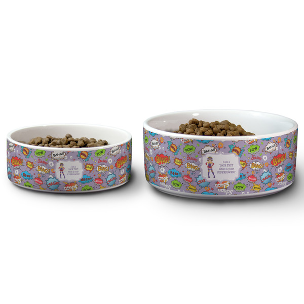 What is your Superpower Ceramic Dog Bowls - Size Comparison