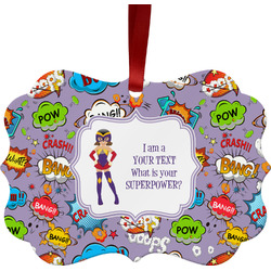 What is your Superpower Metal Frame Ornament - Double Sided w/ Name or Text