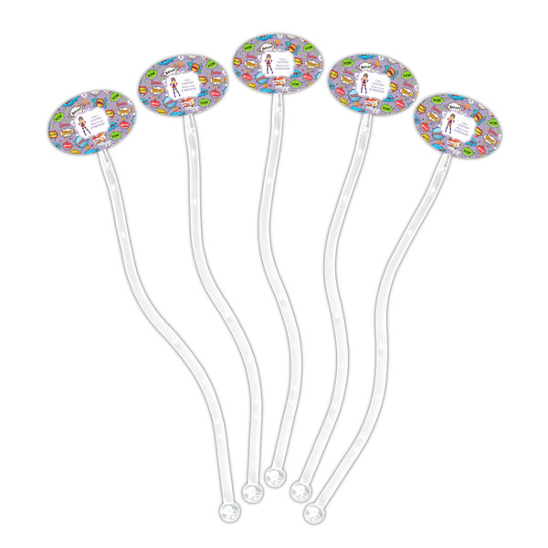What is your Superpower Clear Plastic 7" Stir Stick - Oval - Fan