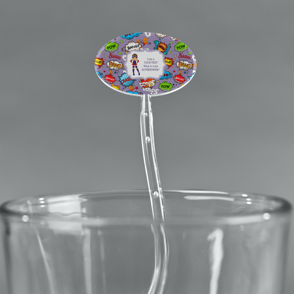 What is your Superpower Clear Plastic 7" Stir Stick - Oval - Main