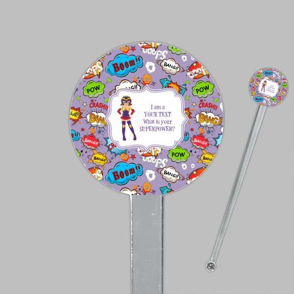 What is your Superpower Clear Plastic 7" Stir Stick - Round - Closeup