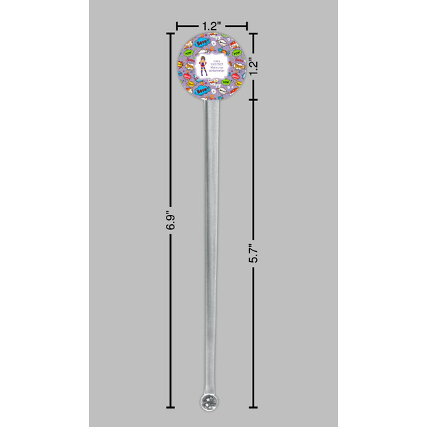 What is your Superpower Clear Plastic 7" Stir Stick - Round - Dimensions