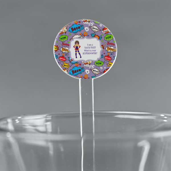 Custom What is your Superpower 5.5" Round Plastic Stir Sticks - Clear (Personalized)