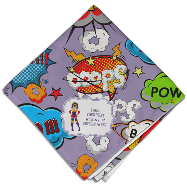 Custom What is your Superpower Cloth Dinner Napkin - Single w/ Name or Text