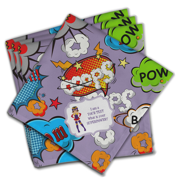 Custom What is your Superpower Cloth Napkins (Set of 4) (Personalized)